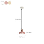 Cozy Pink LED Ball Pendant Light with Floral Clay Design for Bedside