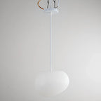 Designer Cream Resin Pebble Pendant Lamp for Dining Room