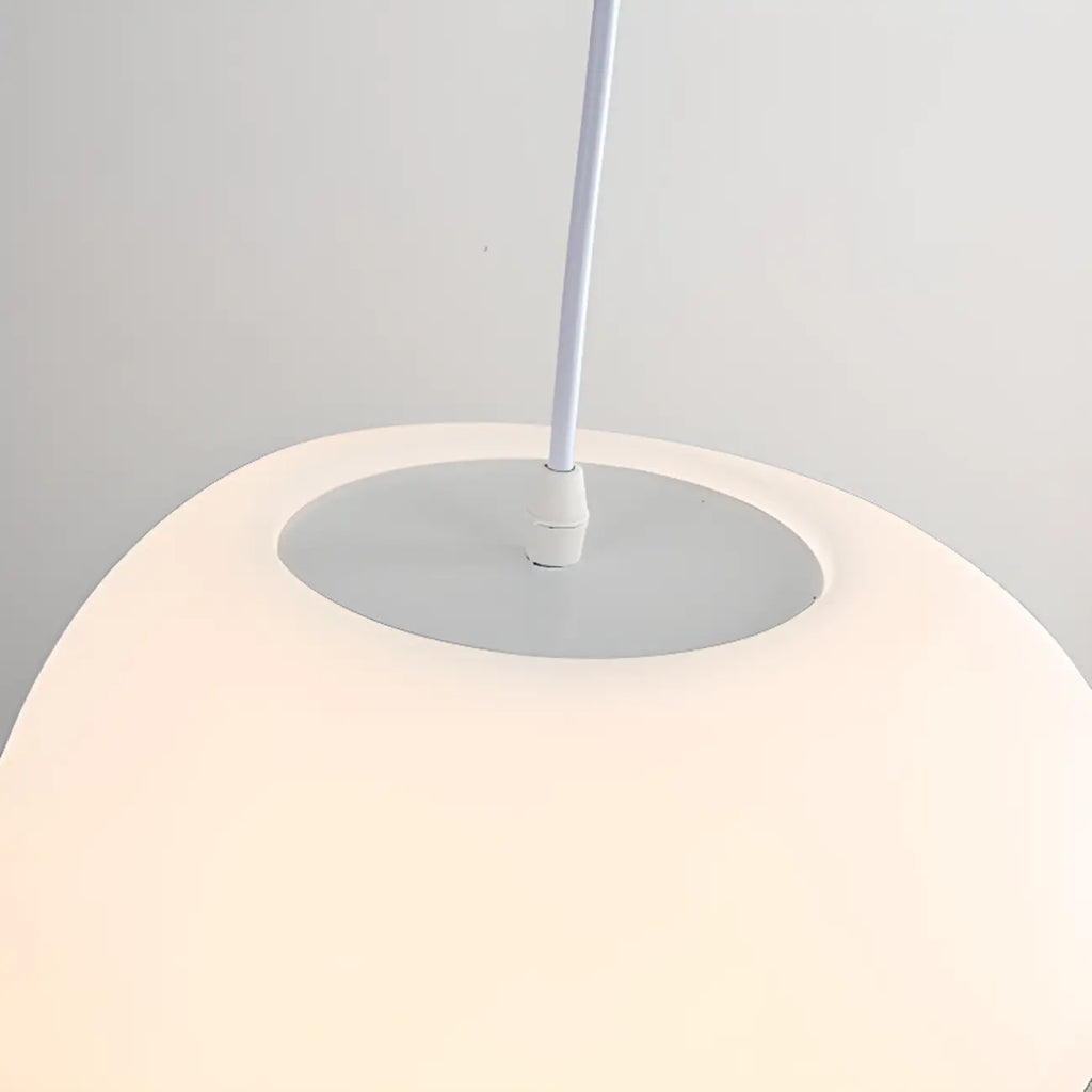 Designer Cream Resin Pebble Pendant Lamp for Dining Room
