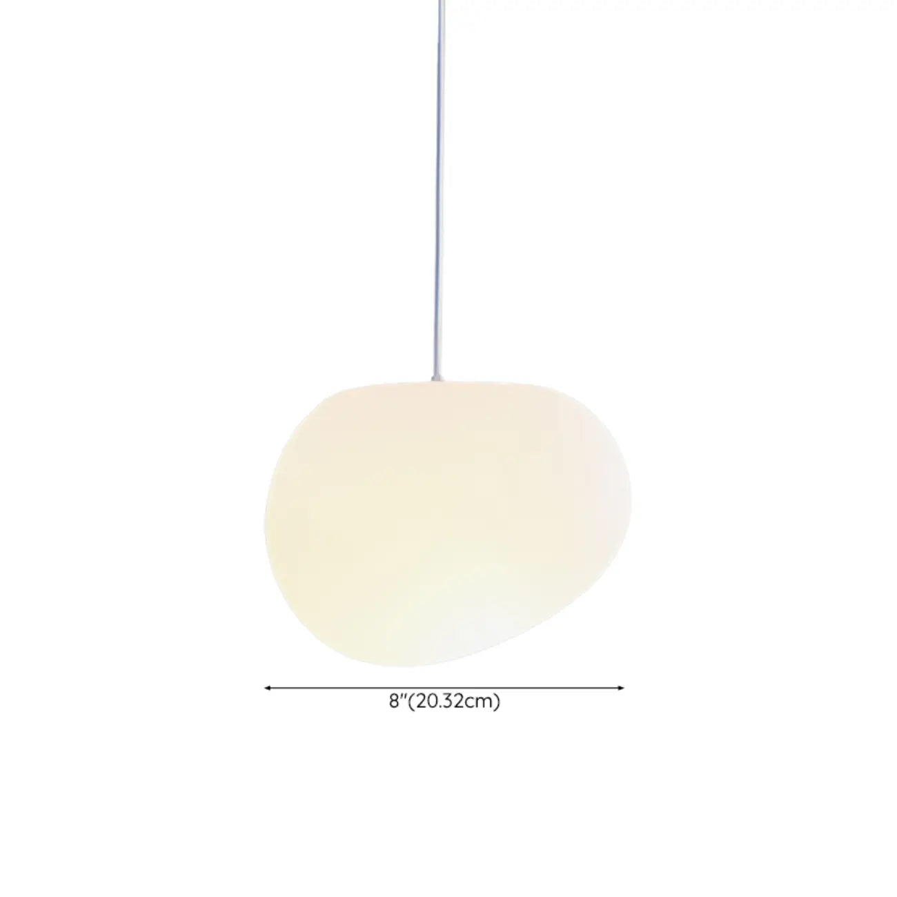 Designer Cream Resin Pebble Pendant Lamp for Dining Room