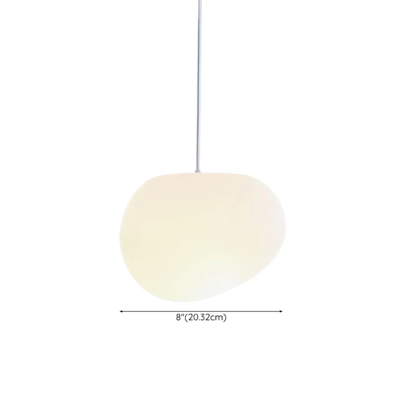 Designer Cream Resin Pebble Pendant Lamp for Dining Room