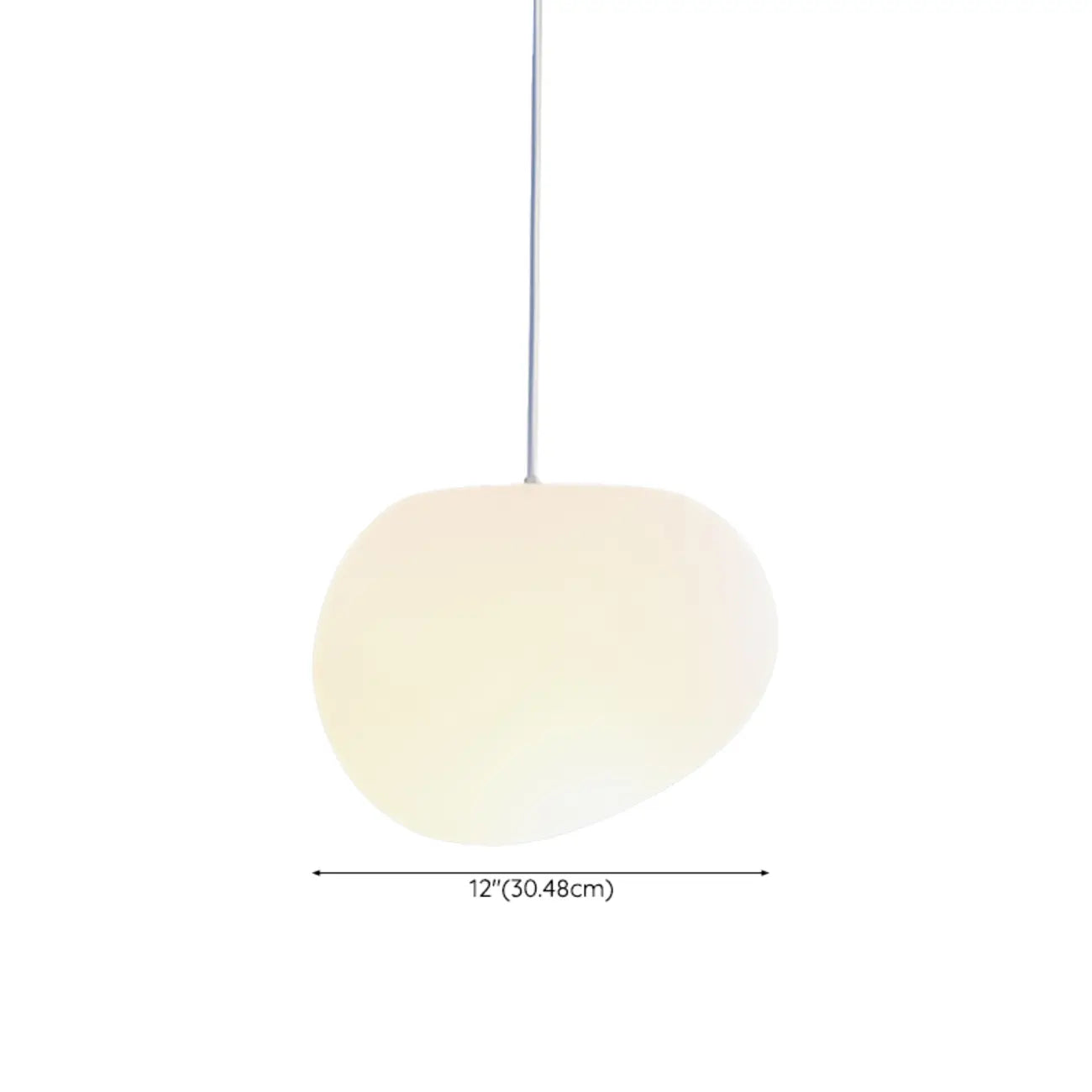 Designer Cream Resin Pebble Pendant Lamp for Dining Room