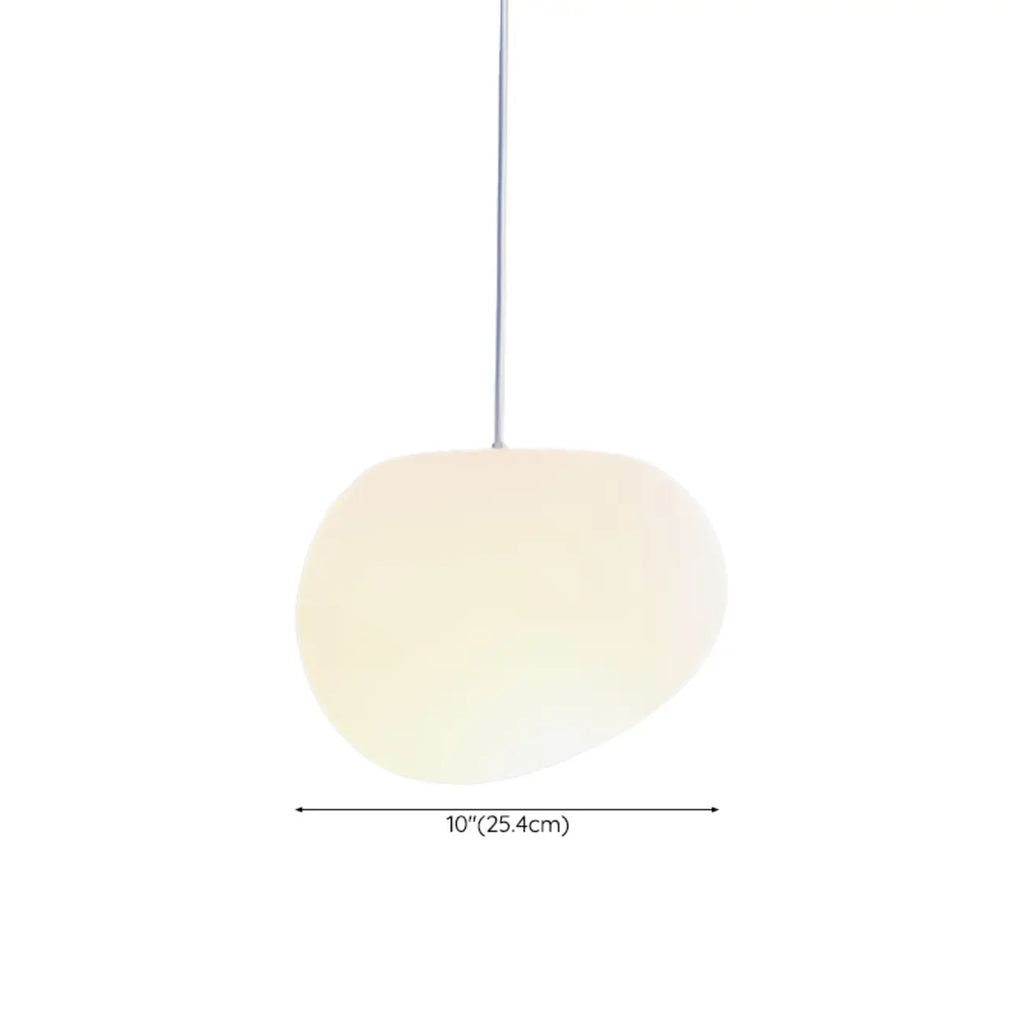 Designer Cream Resin Pebble Pendant Lamp for Dining Room