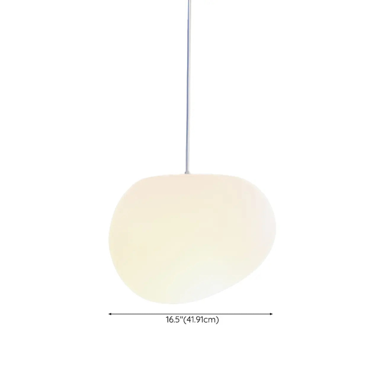 Designer Cream Resin Pebble Pendant Lamp for Dining Room