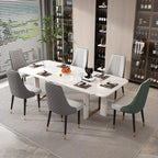 Faux Leather Dining Chair with High Back Sloped Arm