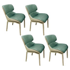 Camel Faux Leather Upholstered Dining Chair with Metal Legs