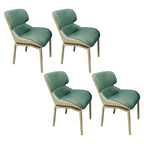 Camel Faux Leather Upholstered Dining Chair with Metal Legs
