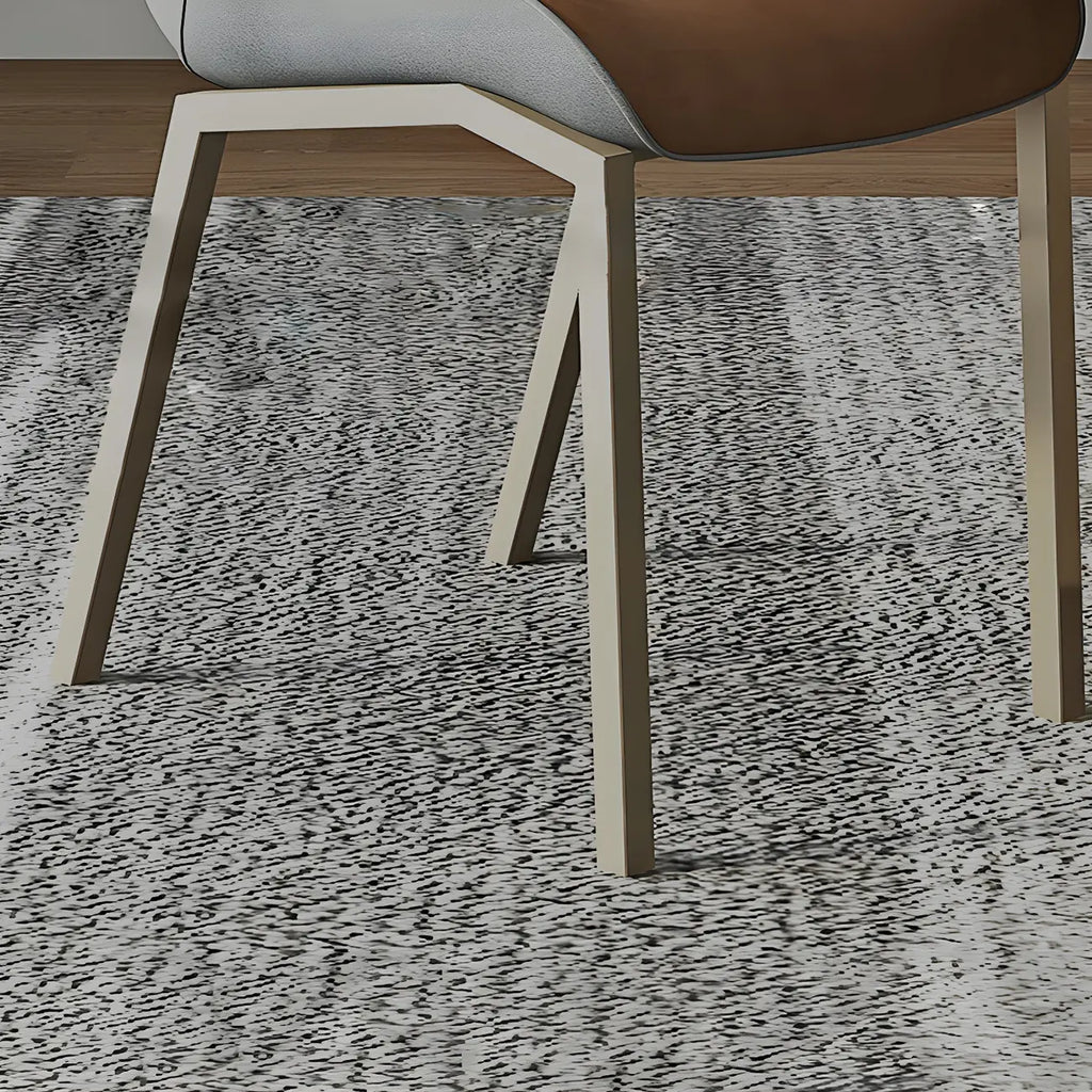 Camel Faux Leather Upholstered Dining Chair with Metal Legs