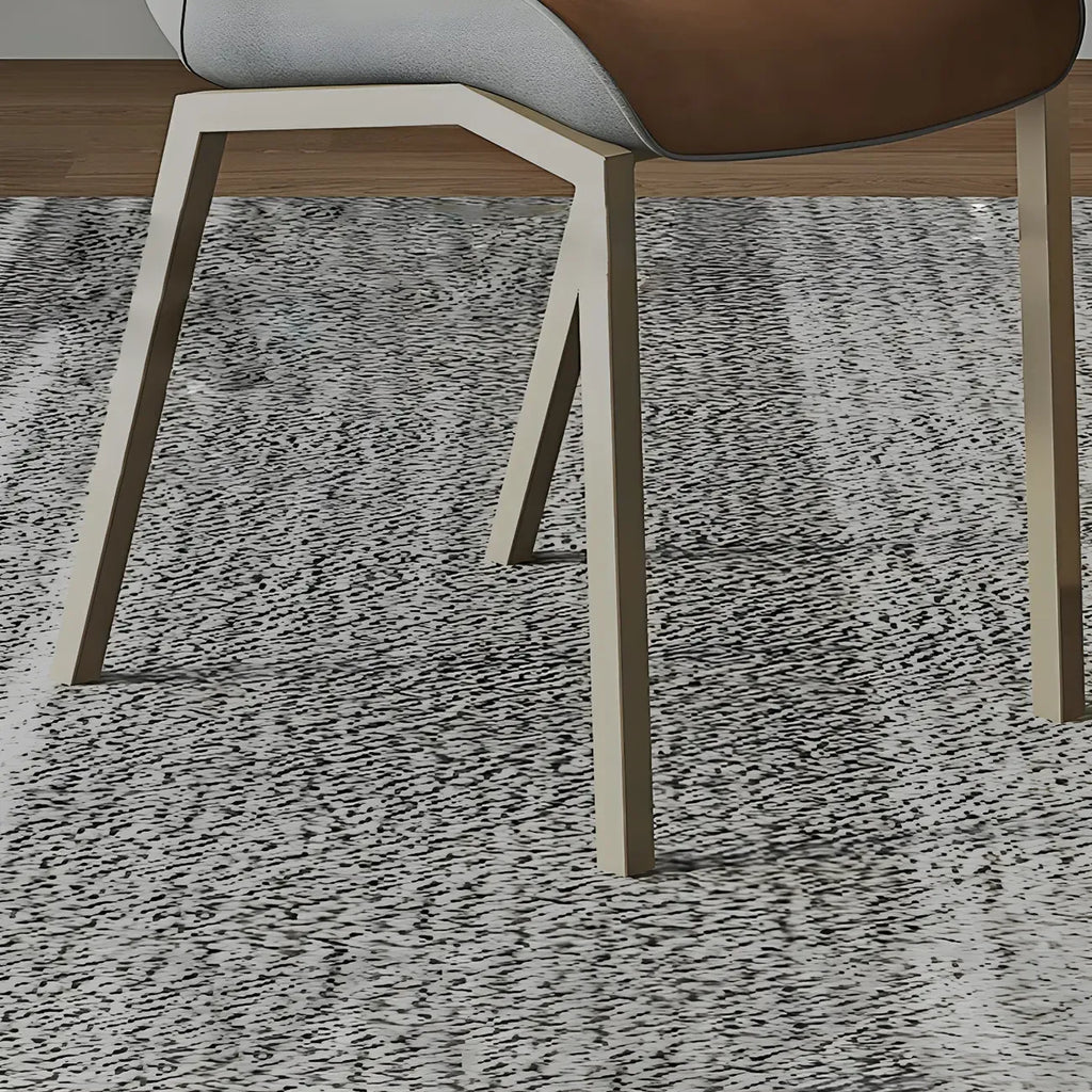 Camel Faux Leather Upholstered Dining Chair with Metal Legs