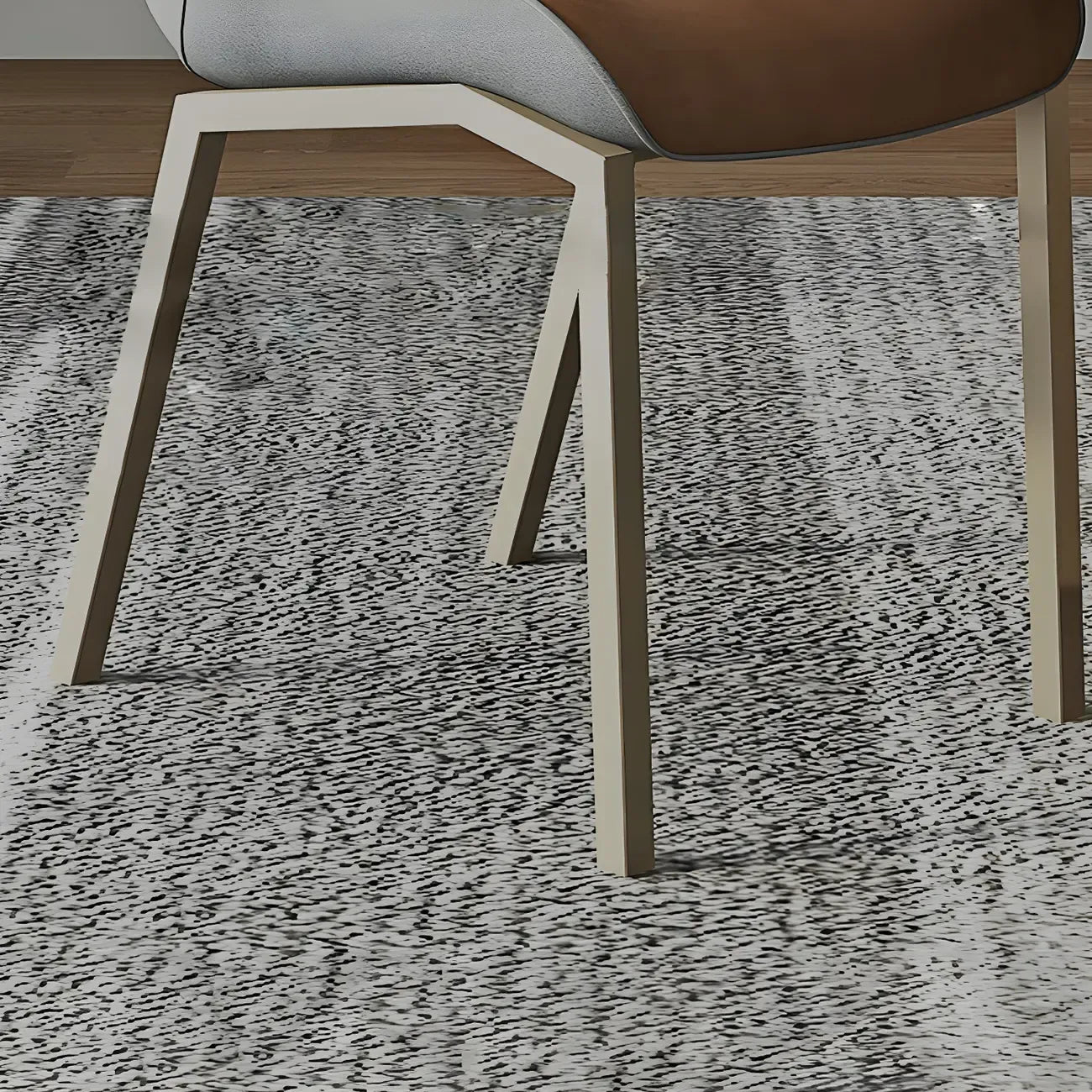 Camel Faux Leather Upholstered Dining Chair with Metal Legs