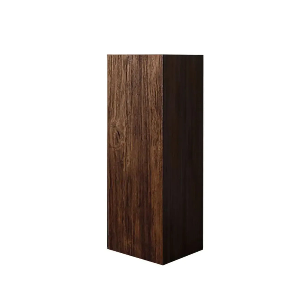 Modern Square Brown Wood Side Table for Living Room