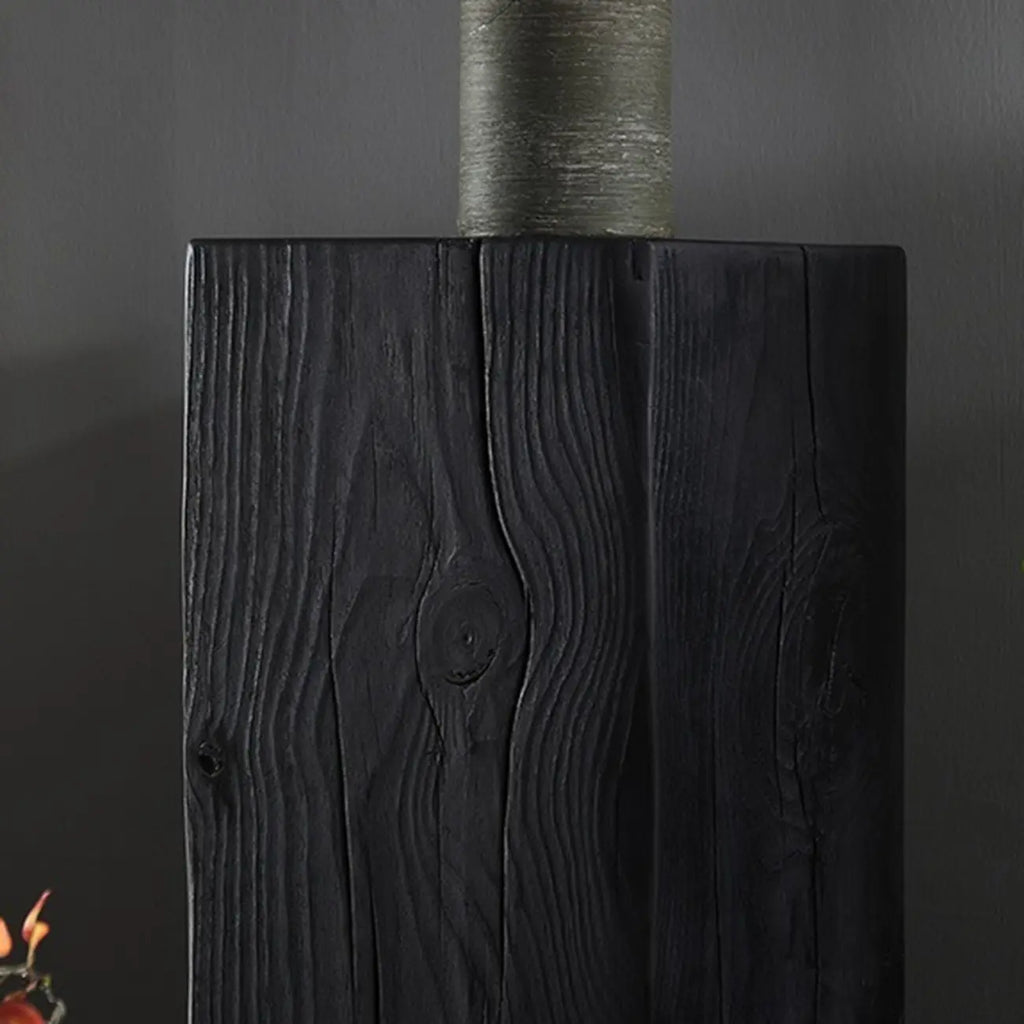 Modern Square Brown Wood Side Table for Living Room