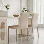 Modern Faux Leather Armless Dining Chair for Kitchen