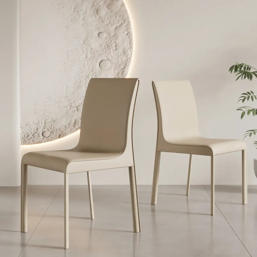Modern Faux Leather Armless Dining Chair for Kitchen