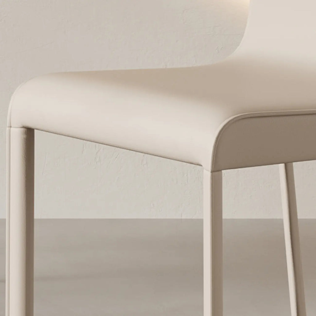Modern Faux Leather Armless Dining Chair for Kitchen