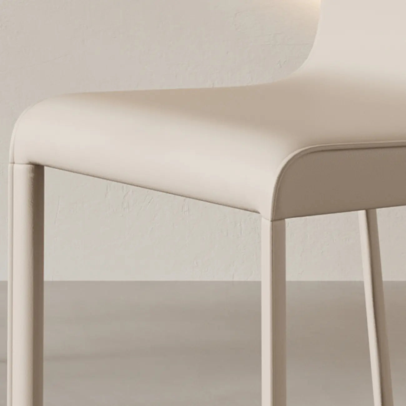 Modern Faux Leather Armless Dining Chair for Kitchen