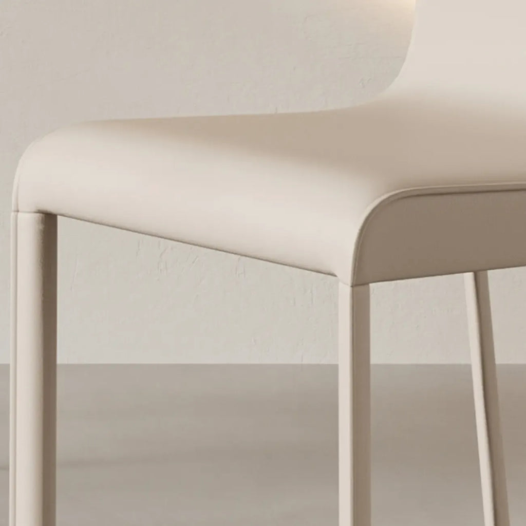Modern Faux Leather Armless Dining Chair for Kitchen