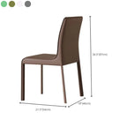 Modern Faux Leather Armless Dining Chair for Kitchen