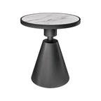 Stylish Sintered Stone Pedestal End Table for Living Room