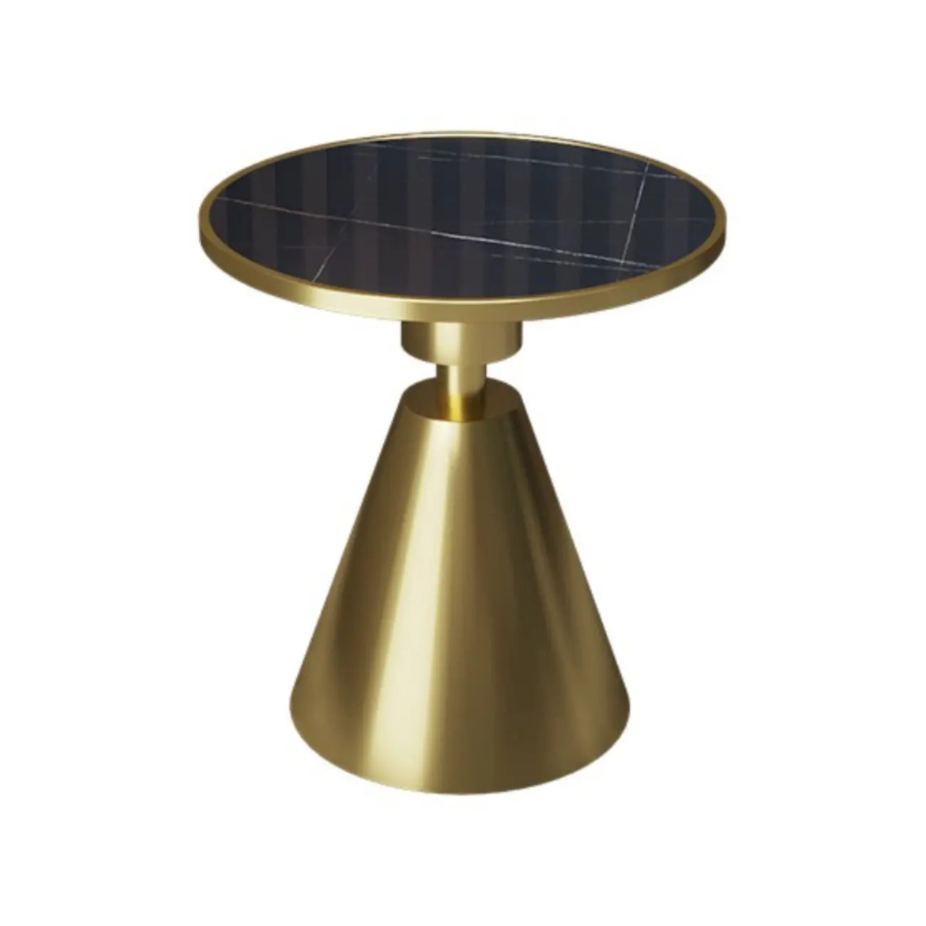 Stylish Sintered Stone Pedestal End Table for Living Room