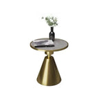 Stylish Sintered Stone Pedestal End Table for Living Room