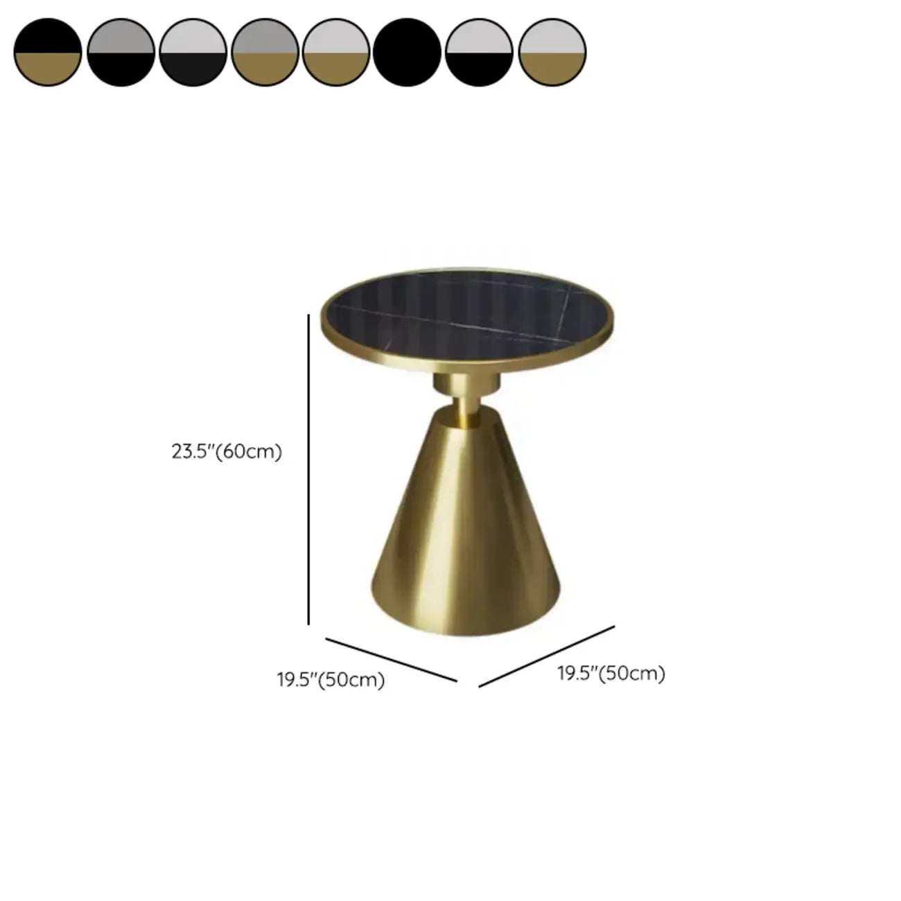 Stylish Sintered Stone Pedestal End Table for Living Room