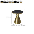 Stylish Sintered Stone Pedestal End Table for Living Room