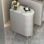 Modern Narrow Bedside Table with 3 Drawers