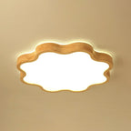 Elegant Natural Finish Star Flush Ceiling Light for Bedroom