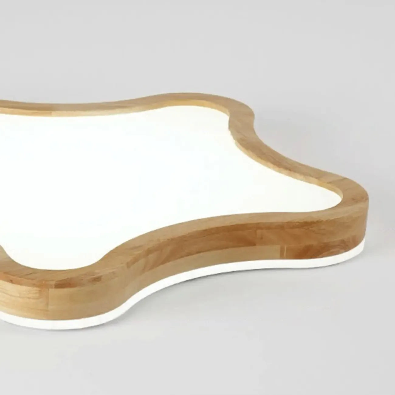 Elegant Natural Finish Star Flush Ceiling Light for Bedroom