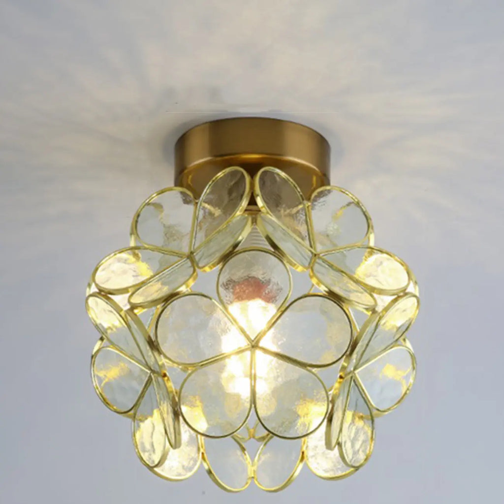 5 to 9 Inch Pink Floral Ceiling Light Fixture for Indoor Aisle