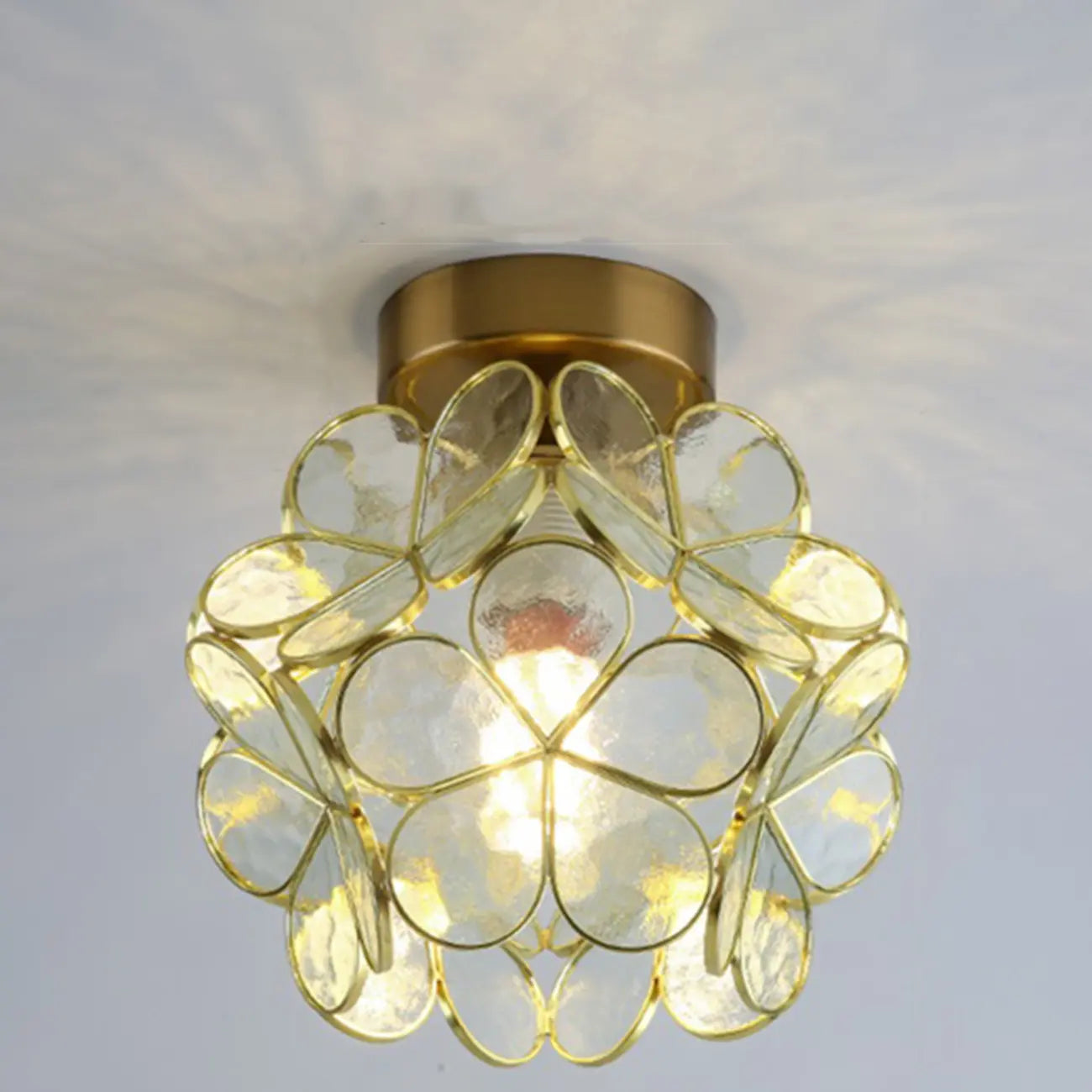 5 to 9 Inch Pink Floral Ceiling Light Fixture for Indoor Aisle