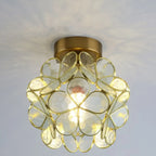 5 to 9 Inch Pink Floral Ceiling Light Fixture for Indoor Aisle
