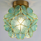 5 to 9 Inch Pink Floral Ceiling Light Fixture for Indoor Aisle