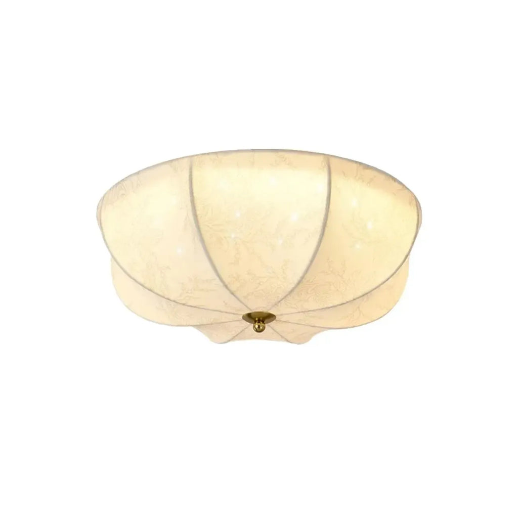 Elegant Drum-Shaped Fabric Ceiling Light for Home Interior