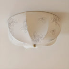 Elegant Drum-Shaped Fabric Ceiling Light for Home Interior