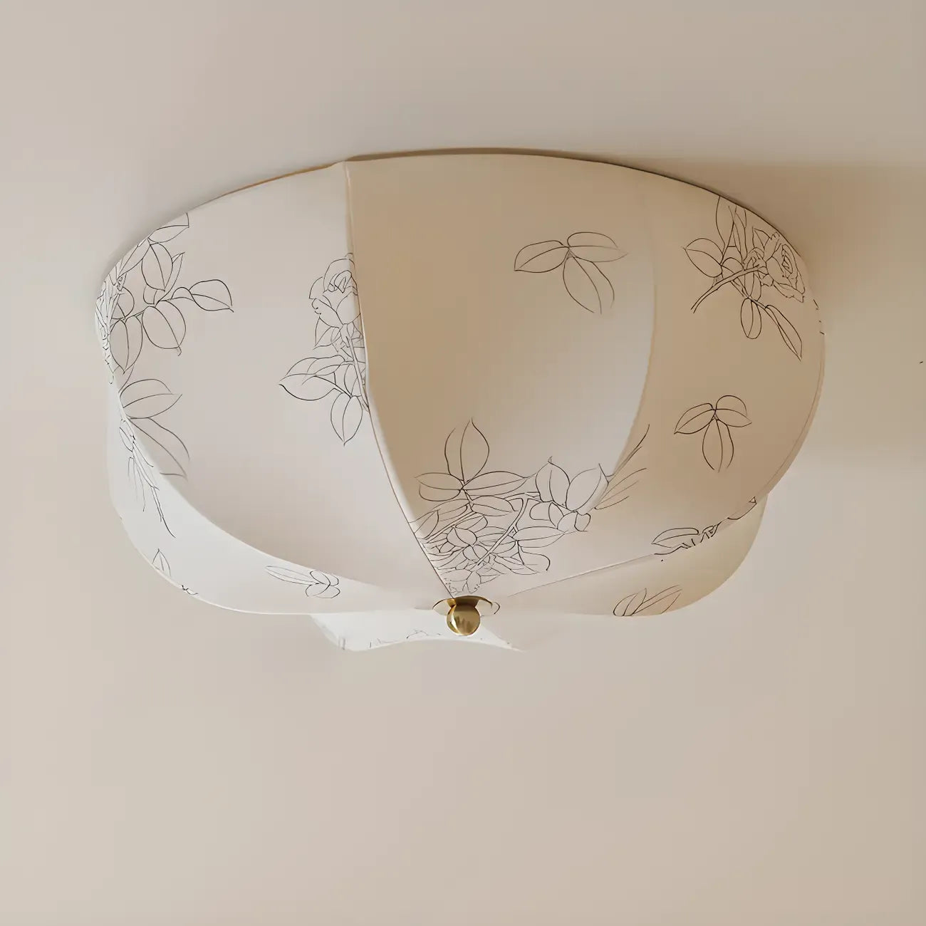 Elegant Drum-Shaped Fabric Ceiling Light for Home Interior