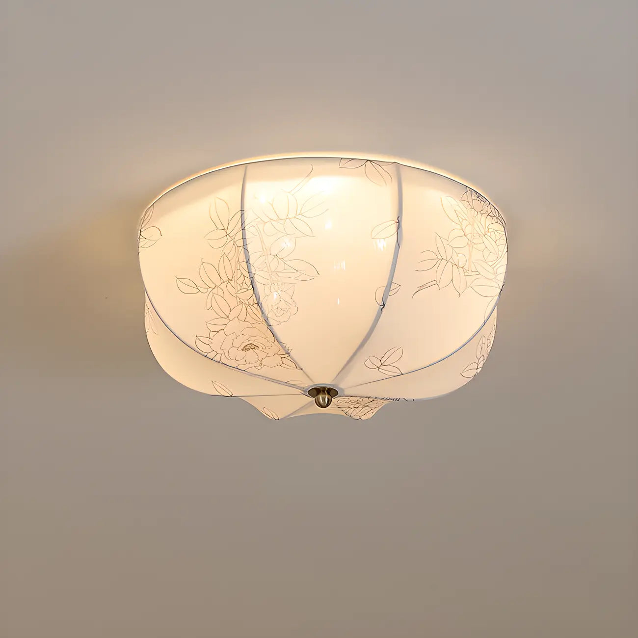 Elegant Drum-Shaped Fabric Ceiling Light for Home Interior