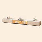 63 Champagne Long Stone TV Stand with Cable Management