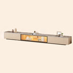 63 Champagne Long Stone TV Stand with Cable Management