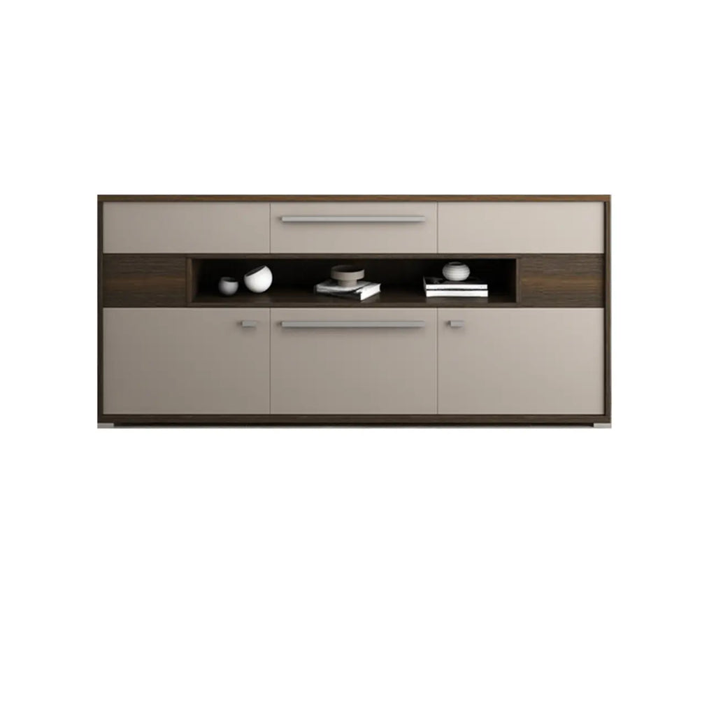 Bedroom Rectangle Grey Wood Enclosed Storage TV Stand