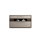 Bedroom Rectangle Grey Wood Enclosed Storage TV Stand