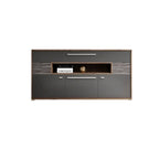 Bedroom Rectangle Grey Wood Enclosed Storage TV Stand