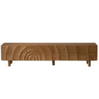 2-Tier Nordic Ash Wood Brown Enclosed Storage TV Stand
