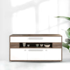 Bedroom Rectangle Grey Wood Enclosed Storage TV Stand