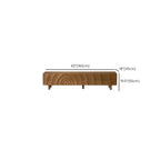 2-Tier Nordic Ash Wood Brown Enclosed Storage TV Stand