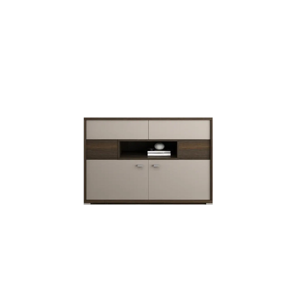 Bedroom Rectangle Grey Wood Enclosed Storage TV Stand