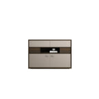 Bedroom Rectangle Grey Wood Enclosed Storage TV Stand