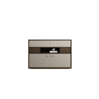 Bedroom Rectangle Grey Wood Enclosed Storage TV Stand
