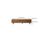 2-Tier Nordic Ash Wood Brown Enclosed Storage TV Stand
